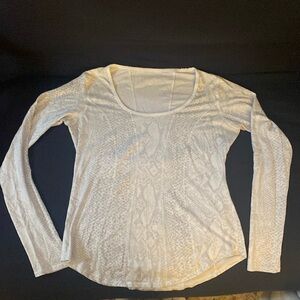 Lululemon long sleeve white leopard long sleeve top